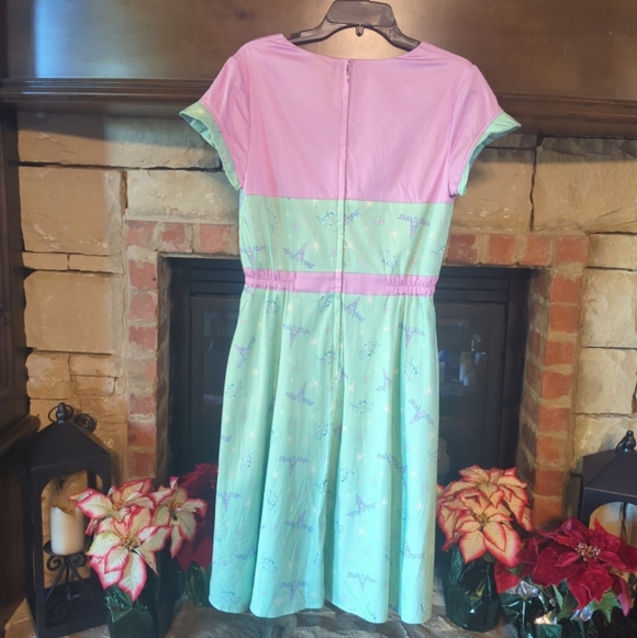 Disney Aqua and Pink Midi Dress - Picture 5 of 8